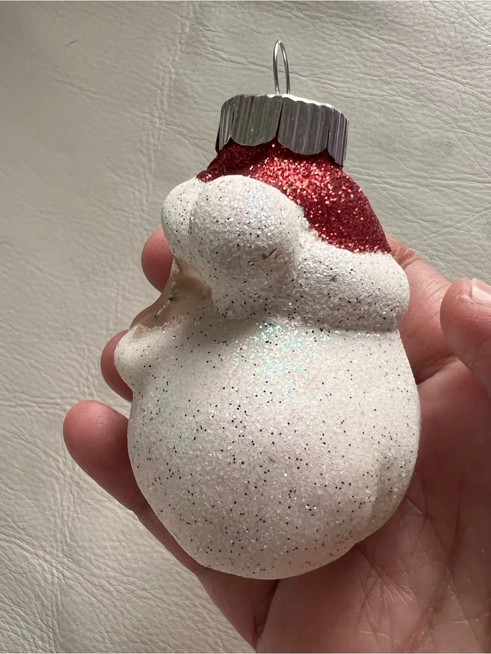 Radko Shiny Brite Holiday Santa Face Hanging Ornament